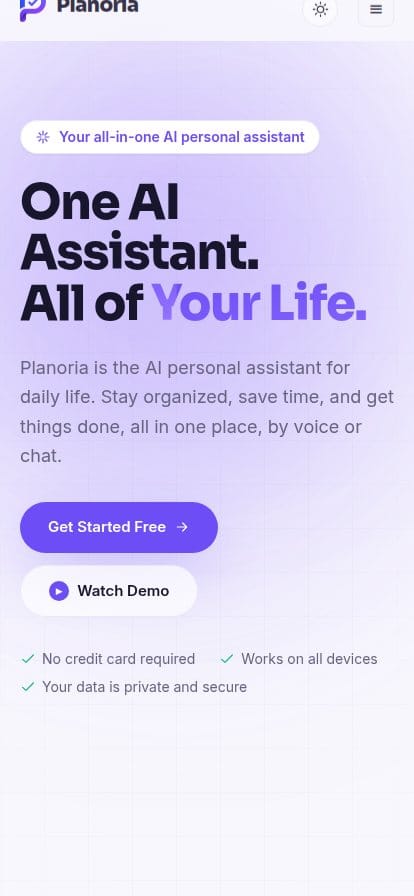 Planoria on a phone